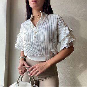 Patrizia Pepe | Italian Designer Ruffle Blouse